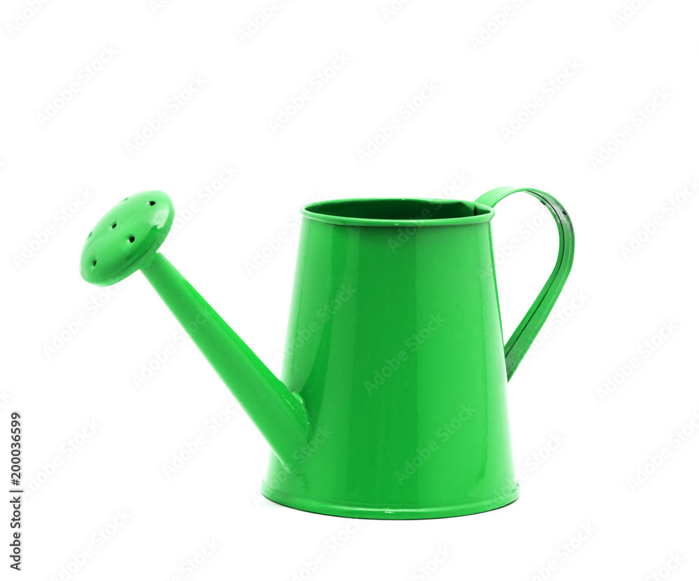 Green watering can. Green watering can.