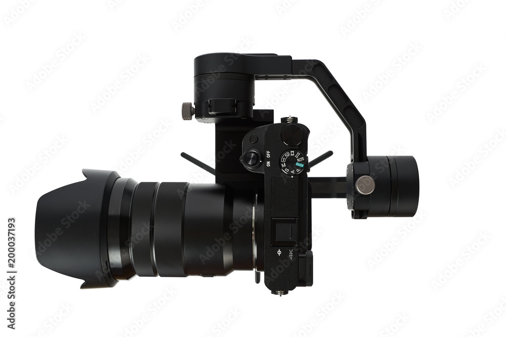 Stabilization System with 3-axis gimbals & Mirrorless Camera Stabilization System with 3-axis gimbals & Mirrorless Camera