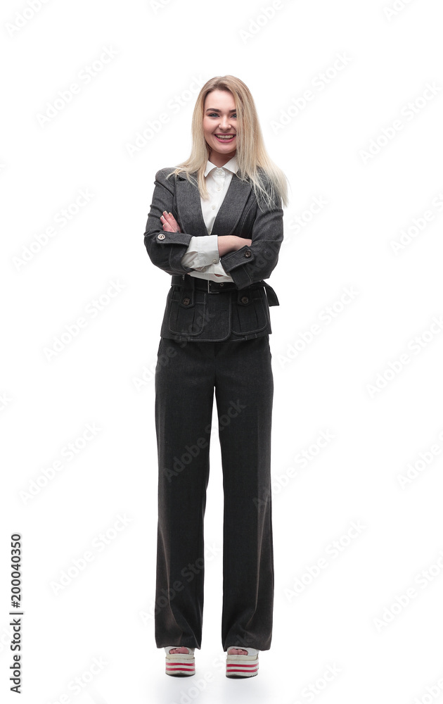 full-length portrait of young business woman full-length portrait of young business woman