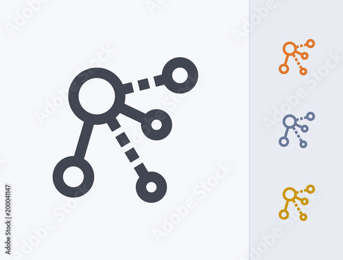 Circle Network - Outline Icons. A professional, pixel-perfect icon.