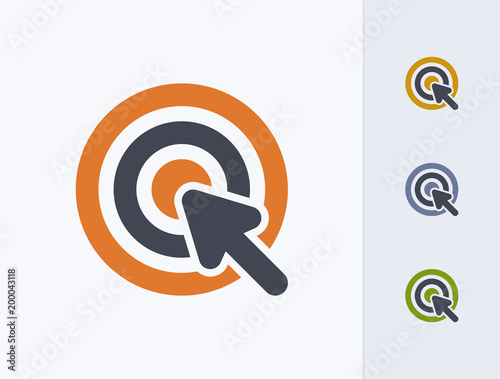 Pointer Click - Glyph Duo Icons. A professional, pixel-perfect icon.