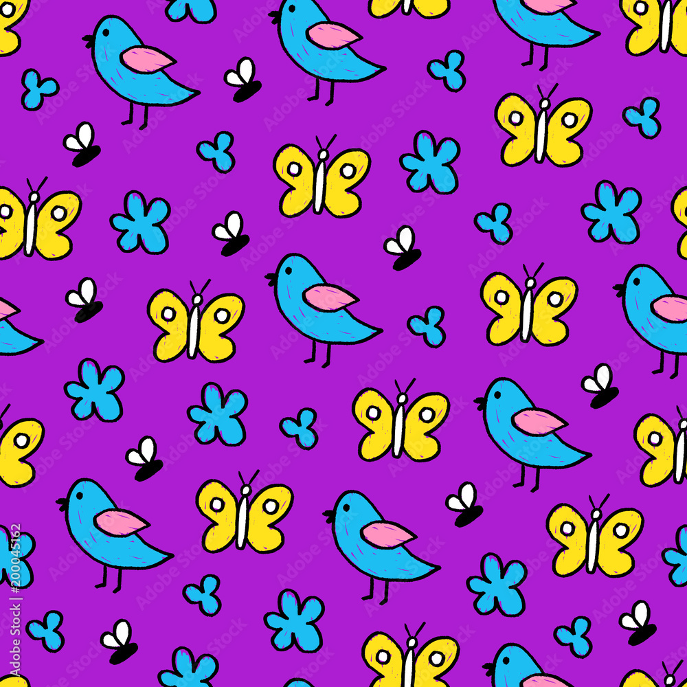 Vector kids pattern Vector kids pattern