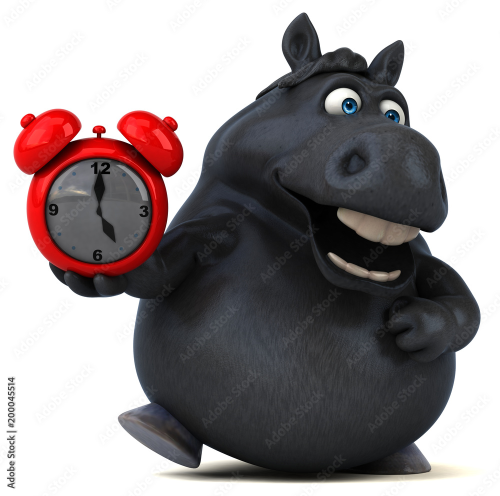 Naklejka premium Fun horse - 3D Illustration