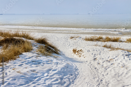 Winter on shore of the Baltic sea. © Ludmila Smite