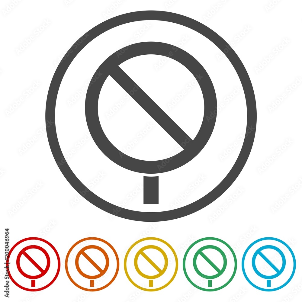 Road sign vector icon, Vector Blank Road Sign, 6 Colors Included