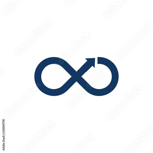 Infinity Arrow Logo Icon Design