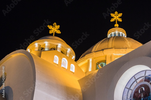 Coptic Orthodox Church in Sharm El Sheikh, Egypt. night