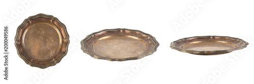 Vintage plate isolated on white