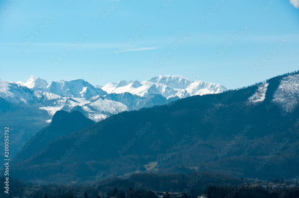 snowy mountains in Austria