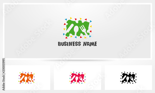 Spoon Fork Knife Eat Restaurant Logo