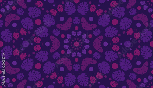 Leaf Pattern. Vector. Kaleidoscope Look.