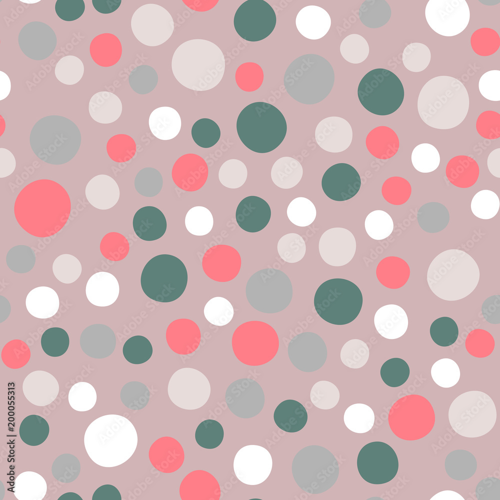 Abstract polka dot vector seamless background