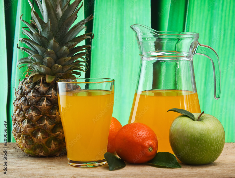 various fruits and juice various fruits and juice