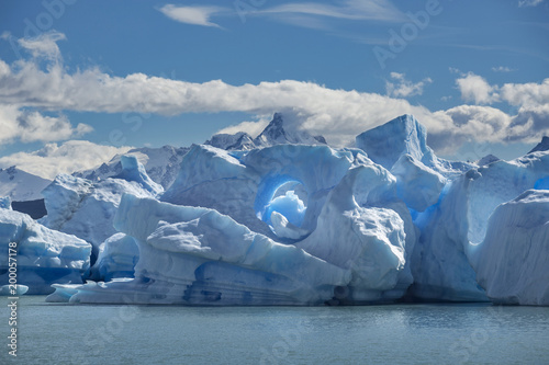Icebergs on Lake Argentino, Patagonia, Argentina photo