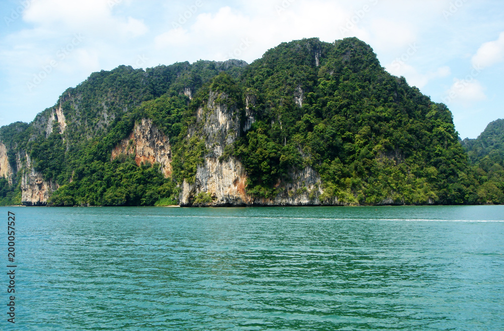 Long tail boat tropical beach, Krabi, Thailand Long tail boat tropical beach, Krabi, Thailand