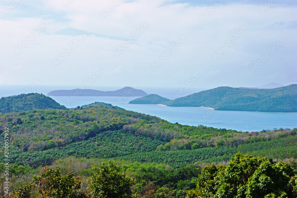 View of the Andaman Sea from the viewing point, Phuket , South of Thailand.