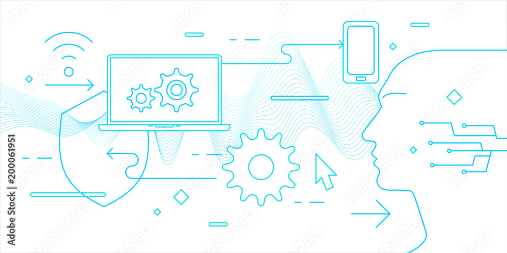Modern illustration in flat style data security on the Internet. Modern illustration in flat style data security on the Internet.