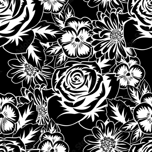 seamless monochrome pattern