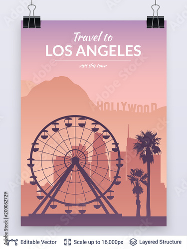 Los Angeles famous city scape.