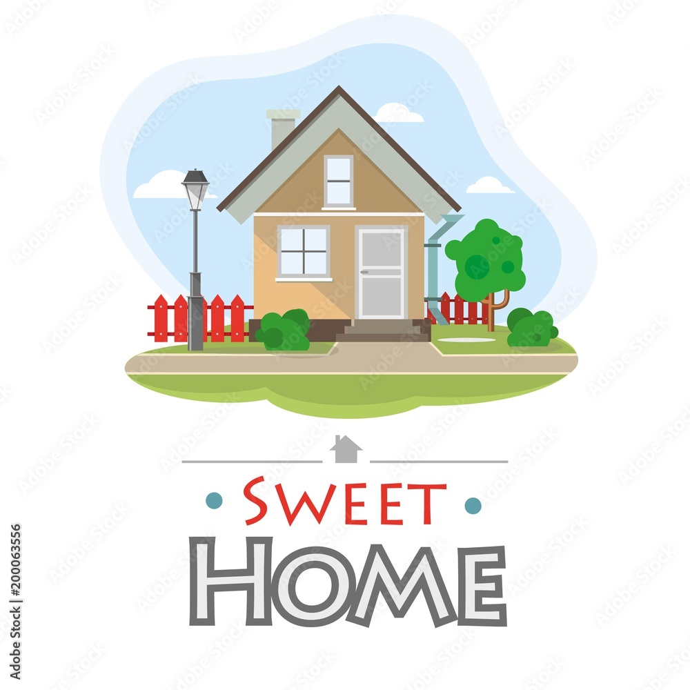 Sweet home. Colorful illustrations.