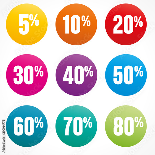 set étiquette prix, pourcent/soldes