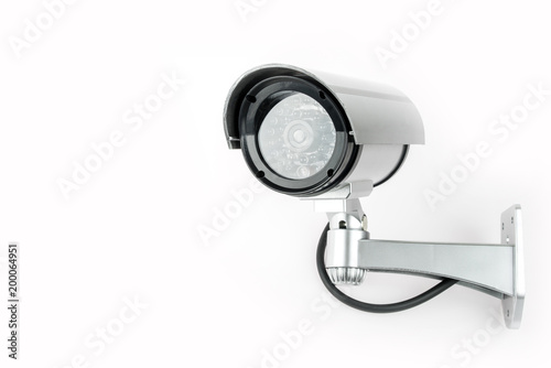 CCTV camera isolated on white background.