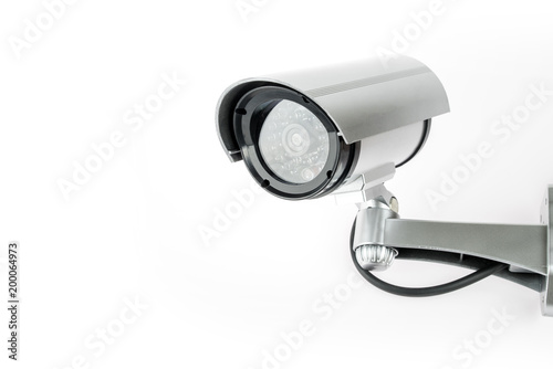 CCTV camera isolated on white background.