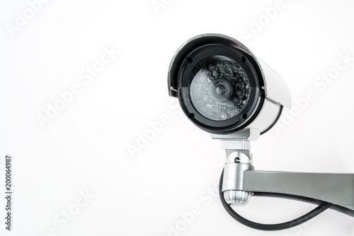 CCTV camera isolated on white background.