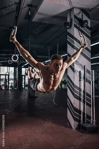 Young Male Athlete With Gymnastic