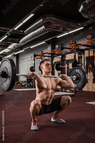 .Young man at a crossfit gym