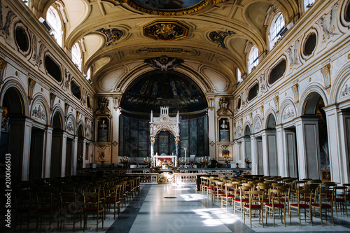 Interior of Piazza di Cecilia inTrastevere.