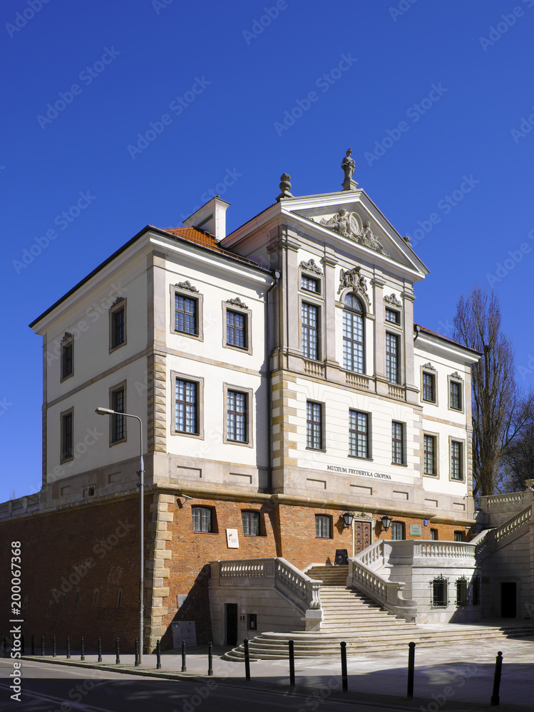 Warsaw, Poland - Historic quarter of Warsaw old town - Fryderyk Chopin Museum at the Ostrogski Palace
