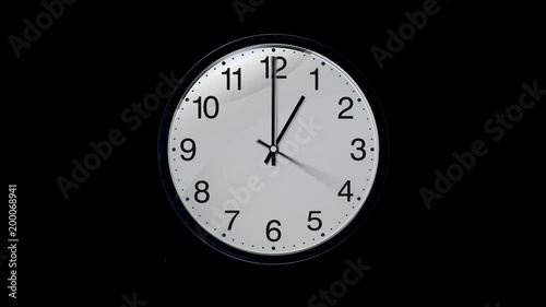 24 Hours Animated Clock. ALpha Channel Included.