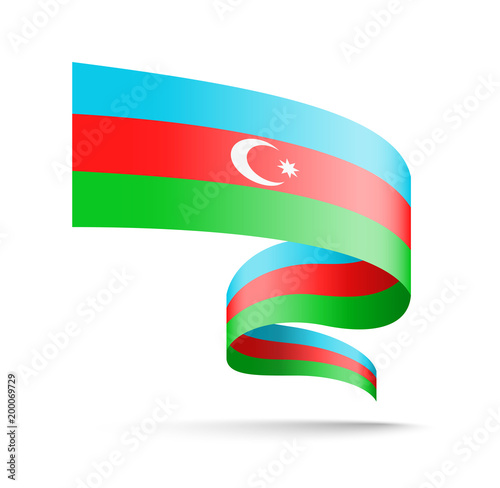 Free Download Azerbaijan flag in the form of wave ribbon. - GFXLoad