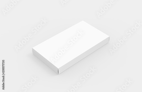Pills Box Mock up On Isolated White Background, 3D Illustration