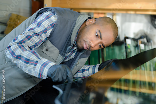 car mechanic at repair service station