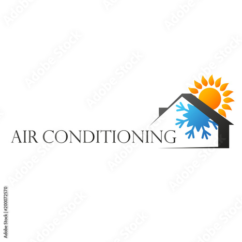 Air conditioning silhouette house