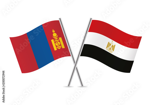 Free Download Mongolia and Egypt flags. Vector illustration. - GFXLoad