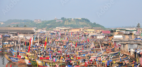 Elmina fishing fleet in Ghana 