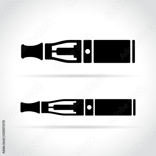 e-cigarette icons on white background