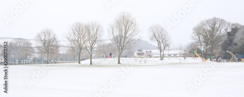 Simmons park in the snow okehampton devon