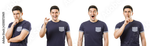 Set of emotional expressions