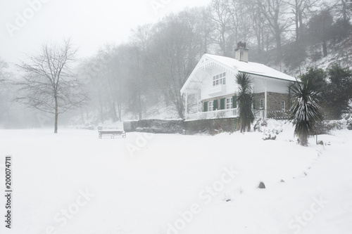 Simmons park in the snow okehampton devon uk © annacurnow