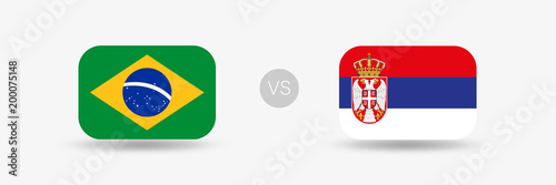 Brasilien gegen Serbien - Fuball Banner