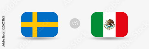 Schweden gegen Mexiko - Fuball Banner