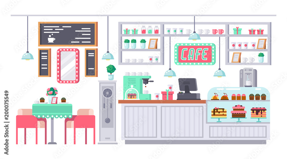 Coffee bar, shop. Interior of room bar, pub, cafe. Coffee bar, shop. Interior of room bar, pub, cafe.