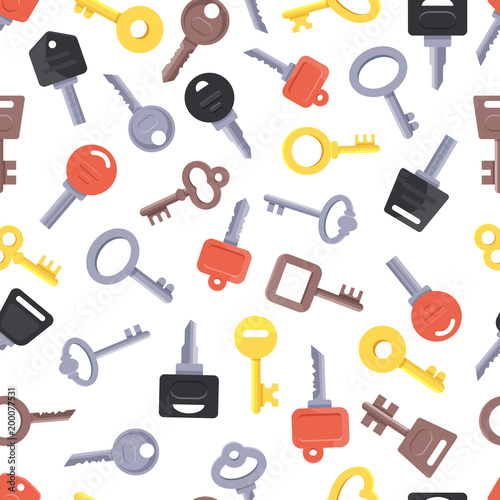 Seamless pattern with different keys