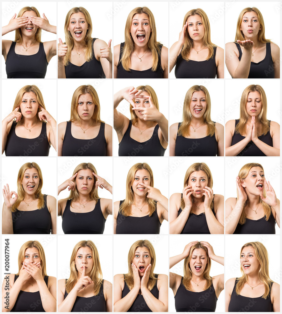 Facial expressions set Facial expressions set