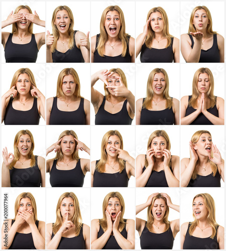 Facial expressions set