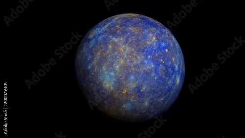 MErcury. Looped. Alpha Channel Included. 4K